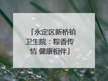 永定区新桥镇卫生院：粽香传情 健康相伴